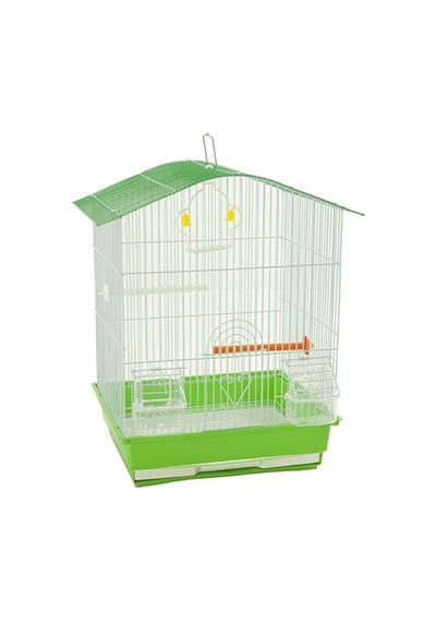 Birdlife Çift Kapılı Kuş Kafesi Yeşil 34,5x28x46 Cm 256-60038.01