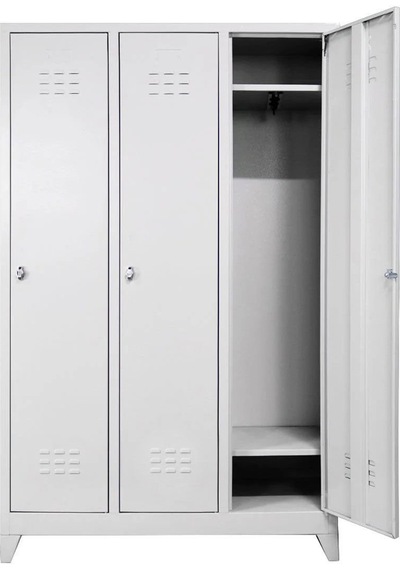 Soyunma Dolabı Std 3 Lu 1170x400x1850 Mm Gri