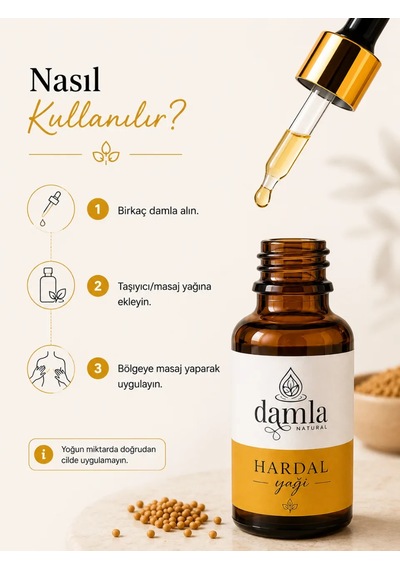 Biodamla Natural Hardal Yağı 20 Ml