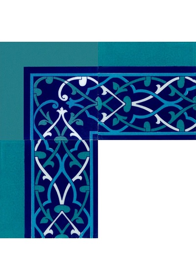 Armada Çini 20X20 CM Ks 61 Selçuklu Desenli Seramik Çini Bordür