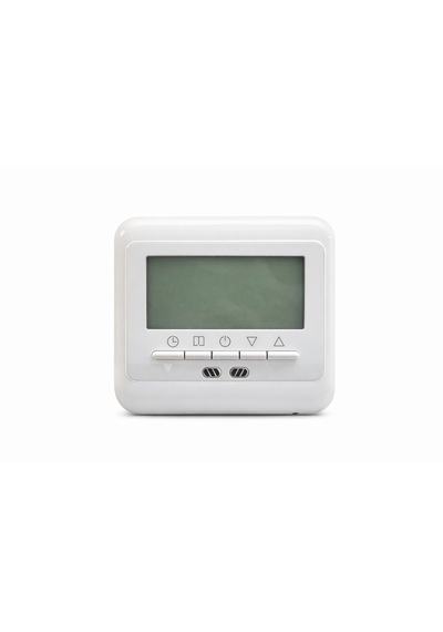 Programlanabilir Oda Termostatı 30 A Yerden Isıtma Uyumlu, 6 Kw, Dijital Lcd Ekran Beyaz