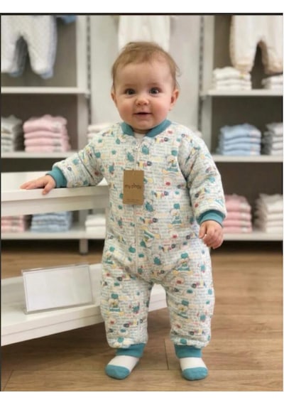 Unisex Bebek Uyku Tulumu Elyaf Dolgulu 2,5 Tog Çok Renkli