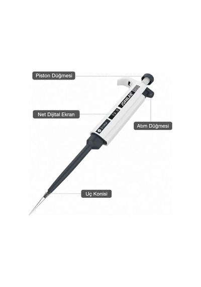 Joanlab 0.5 10 Μl Tek Kanallı Manuel Mikropipet Hassas Laboratuvar Pipeti