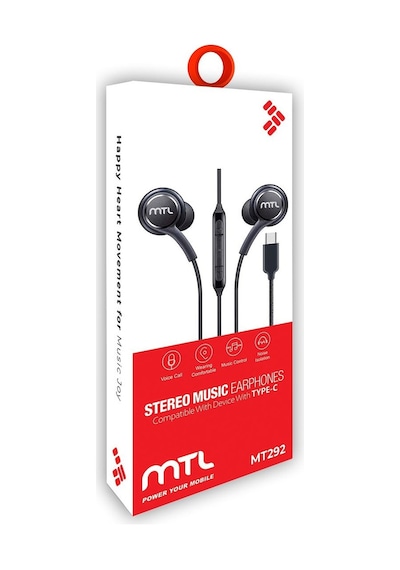 İphone 18 Pro Uyumlu Tak Çalıştır Stero Type-c Kulaklık Mt-a292 Mt292