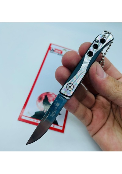 Wolfknife Fullmetal Miniceplik Kamp Bıçak Kurt Kamp Çakı //14cm--5433 Gri