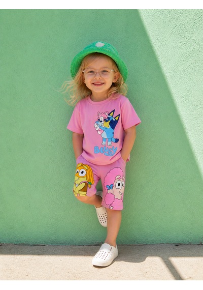Baby Lory Kids Store Kız Çocuk Blucy Detaylı Taytlı Takım Pembe