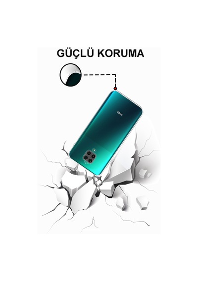 Xiaomi Redmi Note 9s Tıpalı Kamera Korumalı Şeffaf Premier Kılıf