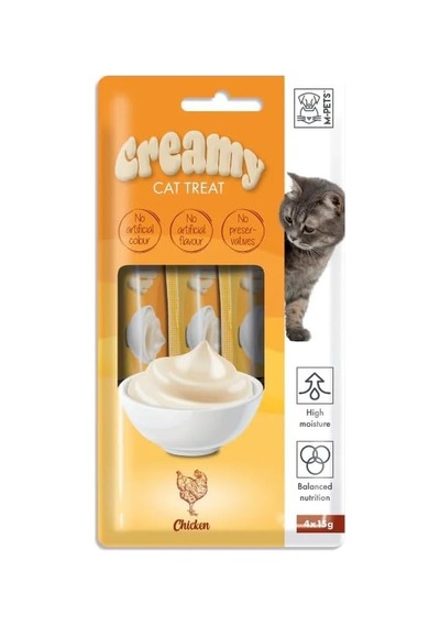 Creamy Tavuklu Kedi Ödülü, 4 X 15 Gr