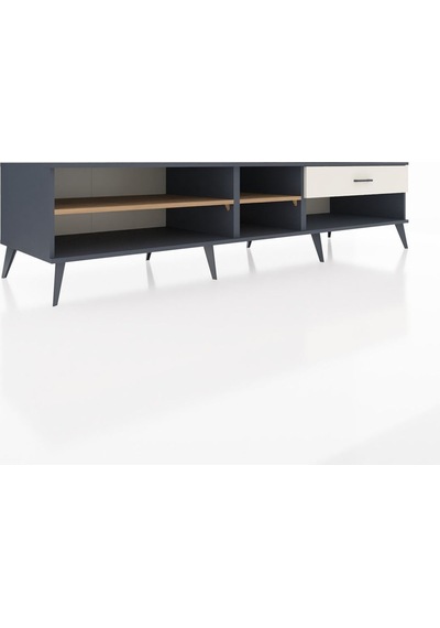 Kronos Tv Ünitesi 2 Raflı Tek Çekmeceli 220x59x51 Antrasit-çam/aytaşı Atlas Çam/aytası - Antrasıt Kronos Tv Ünitesi 2 Raflı Tek Çekmeceli 220x59x51 Antrasit-çam/aytaşı Atlas Çam/aytası - Antrasıt