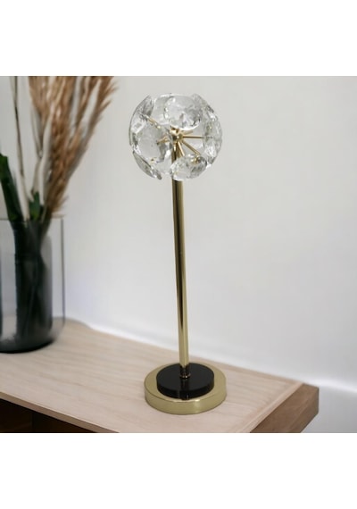 T.concept Dekoratif Zarif, Parlak, Cam Kristalli Dekoratif Obje Gold 53 Cm
