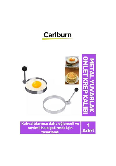 Yeni Seri Yanmaz Yapışmaz Pratik Görsel Şık Sunum Metal Yuvarlak Omlet Krep Kalıbı