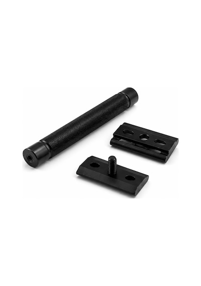 Valkyrie Siyah Metal Tıraş Seti Double Edge Klasik Tıraş Aleti + Yedek Jilet + Fırça + Stand