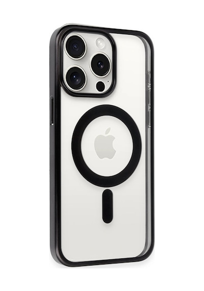 Apple iPhone  Uyumlu- 15 Pro Kılıf Erozi Magsafe Kapak - Siyah