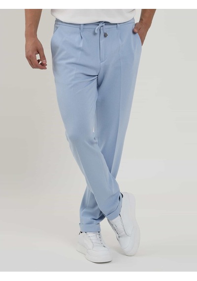 Dufy Mavi Erkek Slim Fit Fitilli Jogger Pantolon - 104486-mavi Mavi