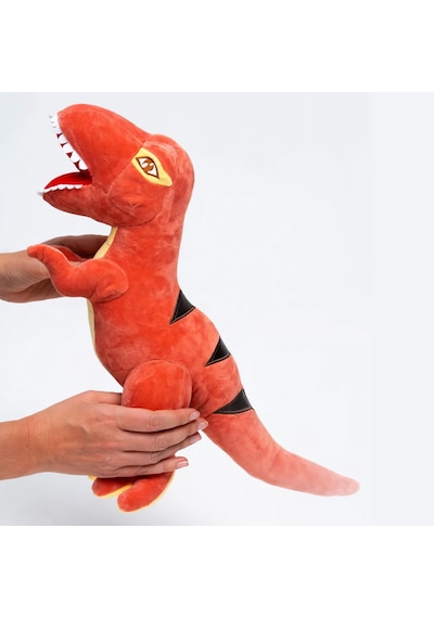 2'li Xl T-rex Dinozor Peluş Oyuncak Seti 55 Cm İthal Soft Kumaş Uyku Oyun Arkadaşı Çocuklara Hediye Çok Renkli