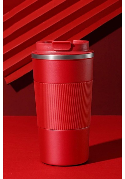 Tusah Çift Katmanlı Paslanmaz 304 Çelik Termos Bardak 500 Ml Termos Mug Kupa Araç Kahve Çay Termos Tek Ebat Kirmizi Çok Renkli