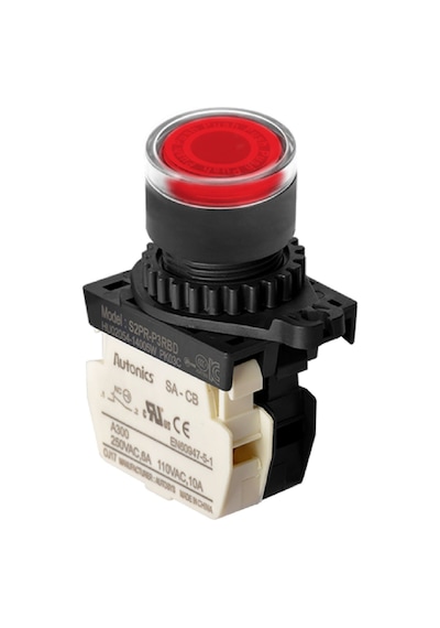 Autonics S2pr-p3rbd ,kontak-1k Kırmızı-24v Yaylı M22 Buton