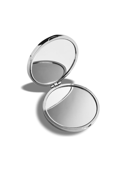 Yuvarlak Mini Metal Cep Aynası, Taşınabilir Makyaj Aynası, Gümüş Krom, 6.5cm, Katlanabilir, Modern Diğer