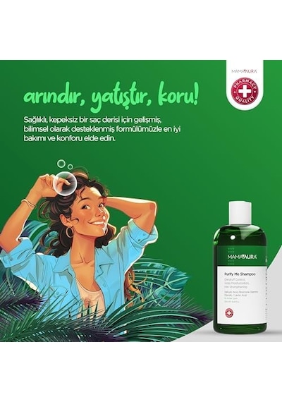 Purify Me Şampuan, Kepek Görünümünü Azaltmaya Yardımcı Ve Kaşıntıyı Yatıştırmaya Destekleyen Arındırıcı Şampuan, 250 Ml