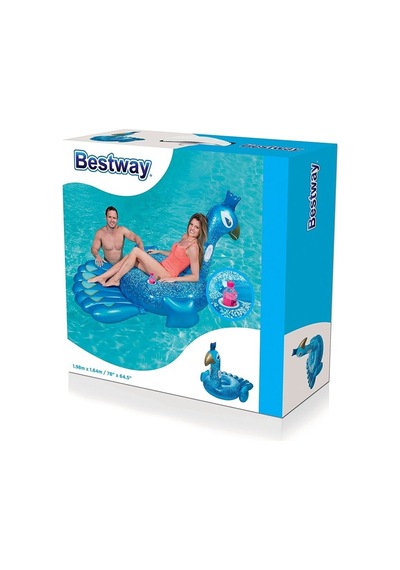 Dev Tavus Kuşu Binici 198x164 Cm Bestway - 41101 Çok Renkli
