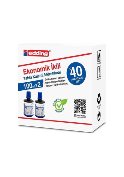 Tahta Kalemi Mürekkebi 100ml 2li Kutu Mavi Mavi