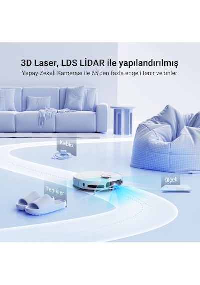Ezvız RS20 Pro 65 W Robot Süpürge Beyaz