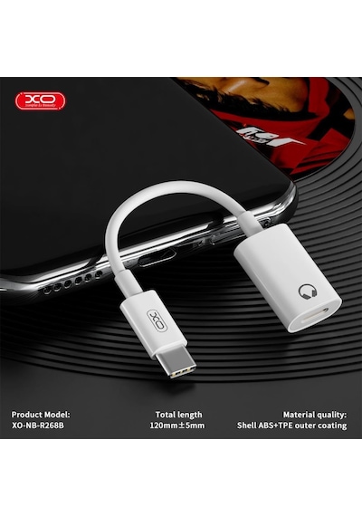 Nb-r268b Usb-c To Lightning Kulaklık Dönüştürücü - Apple Uyumlu iPhone 15 Mikrofon Destekli Ses Adaptörü