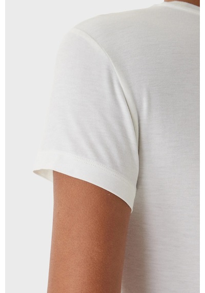 Emporio Armani Bayan T Shirt Ew000408 Af19024 U1131 Ekru Ekru
