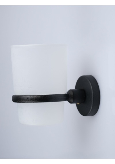 Alper Banyo Lotus Siyah Dişfırçalık İster Yapıştır Ister Montajla Siyah