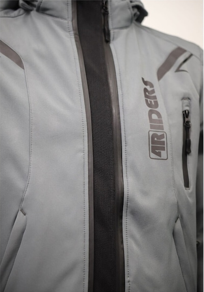 4riders Rex Pro Korumalı Softshell Motosiklet Montu Gri