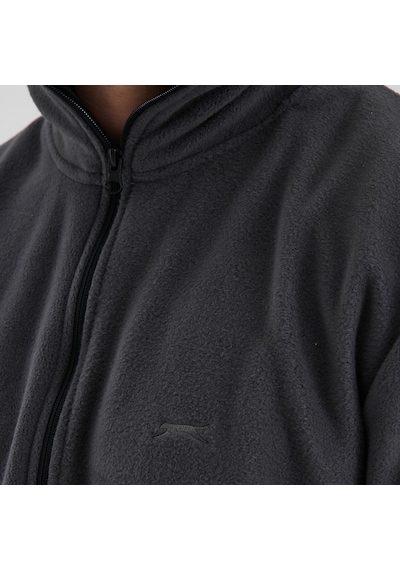 Slazenger KADMOS Erkek Fermuarlı Dik Yaka Cepli Koyu Gri Polar