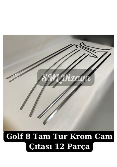 Volkswagen Golf 8 Krom Cam Çıtası Golf 8 Yan Cam Çerçevesi