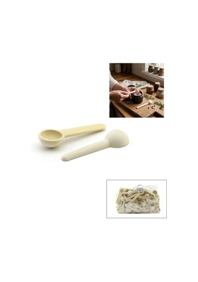 İbico İ22-402 Kürek Baharat 2.8cm Kaşık Ahşap Bambu - 100'li Paket Diğer