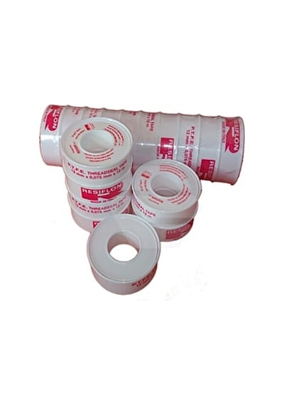 Resiflon Teflon Bant 1000 Adet - 12 mm x 0.076 mm x 12 Metre