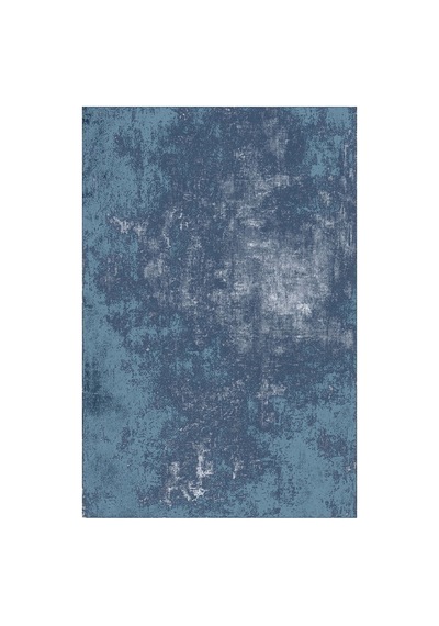 Kartela Halı Grunge Halı Kaymaz Taban Makinede Yıkanabilir Halı Mavi - 60 X 90 Cm