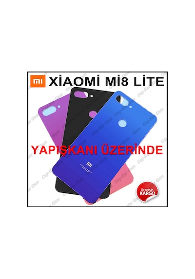 Xiaomi Mi 8 Lite Arka Kapak Batarya Pil Kapağı (Cam) (368847713)