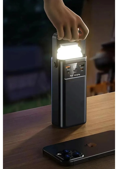 50000 Mah Hızlı Şarj Powerbank 22.5w Led Işıklı Kendinden Kablolu