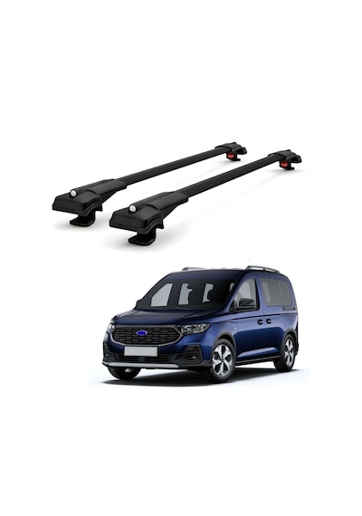 Ford Tourneo Connect 2022-2026 Camlı Van İçin Ara Atkı Tavan Barı , Araç Üstü Ekipman Taşıma Barı Siyah 2 Adet