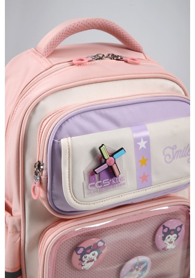 Ççs Kids Premium Okul Çanta Seti 3'lü İlkokul Ortaokul Sırt Çantası Termal Beslenme Çantası Kalemlik 51974 Pembe