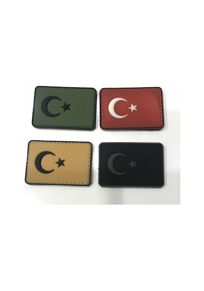 3D Slikonlu Türk Bayrağı Peç Arma