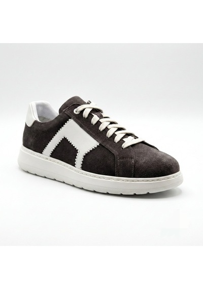 Marcobranchını Bağcıklı Hakiki Deri Erkek Sneaker Ayakkabı 614091m Gri
