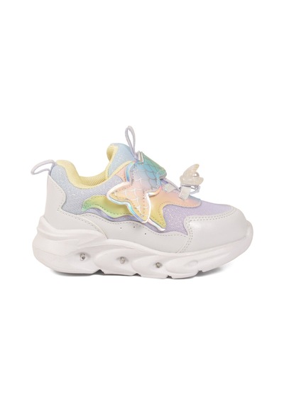 Cool Lila Cırtlı Işıklı Anatomik Bebek Spor Ayakkabı Sneaker Aria B