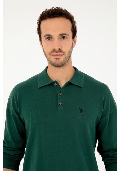 U.s. Polo Assn. Erkek Koyu Yeşil Kazak /triko 50293506-vr079 Koyu Yeşil