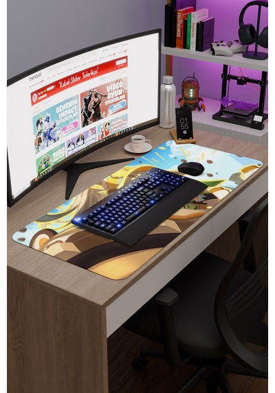 Kachina Genshin Impact Anime Oyuncu V3 - 90x40 Xxl Gaming Mouse Pad Fare Altlığı