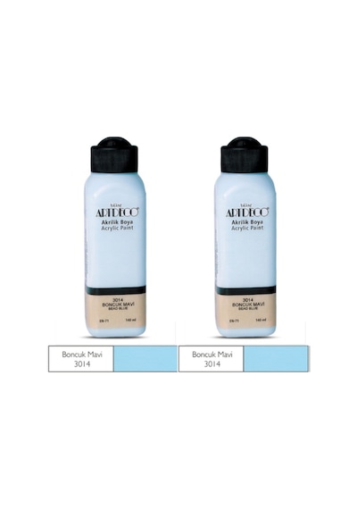 2 Li Akrilik Boya 140 Ml Renk Seçmeli Canlı Ve Pastel 3014 - Boncuk Mavi