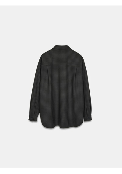 Dilvin 50525 Melanjlı Oversize Gömlek-koyu Kahve Koyu Kahve