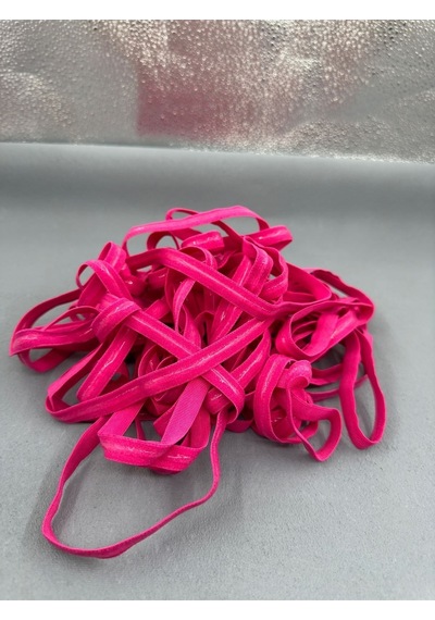 Paşateks 1 Cm Silikonlu Askı Lastiği-5 Metre-koyu Karmen Pembe