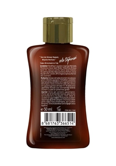 3 Adet Eda Taşpınar 50 Ml Yoğun Bronzlaştırıcı Yağ