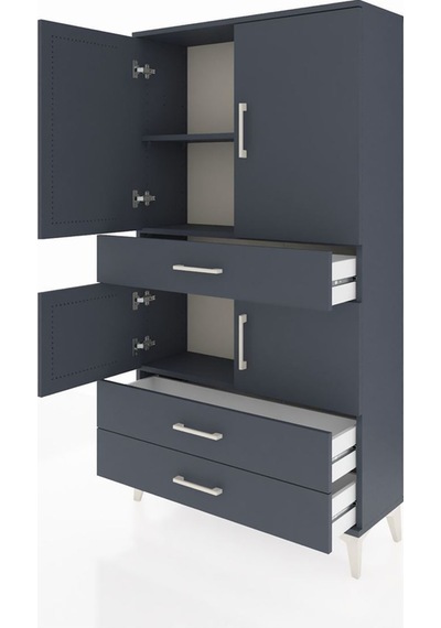 Arges Dolap 3 Raflı 3 Çekmeceli 4 Kapaklı 88x30x163 Antrasit-antrasit Antrasit Arges Dolap 3 Raflı 3 Çekmeceli 4 Kapaklı 88x30x163 Antrasit-antrasit Antrasit