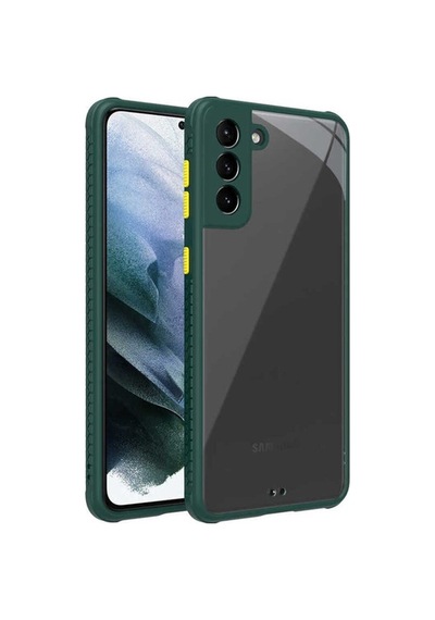Galaxy S21 Plus Kılıf Zore Kaff Kapak Koyu Yeşil